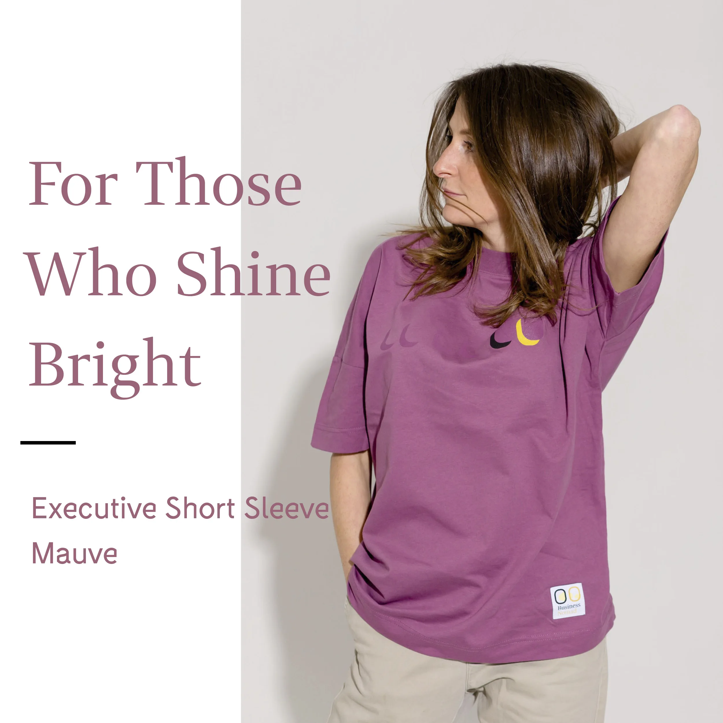 Business Nomad Executive Short Sleeve Mauve: Tagline